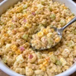 deviled egg macaroni salad creamy picnic side dish with macaroni eggs and mayonnaise