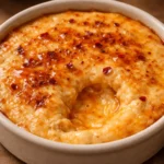 hot honey cheese dip creamy cheesy snack with spicy sweet honey drizzle on plate