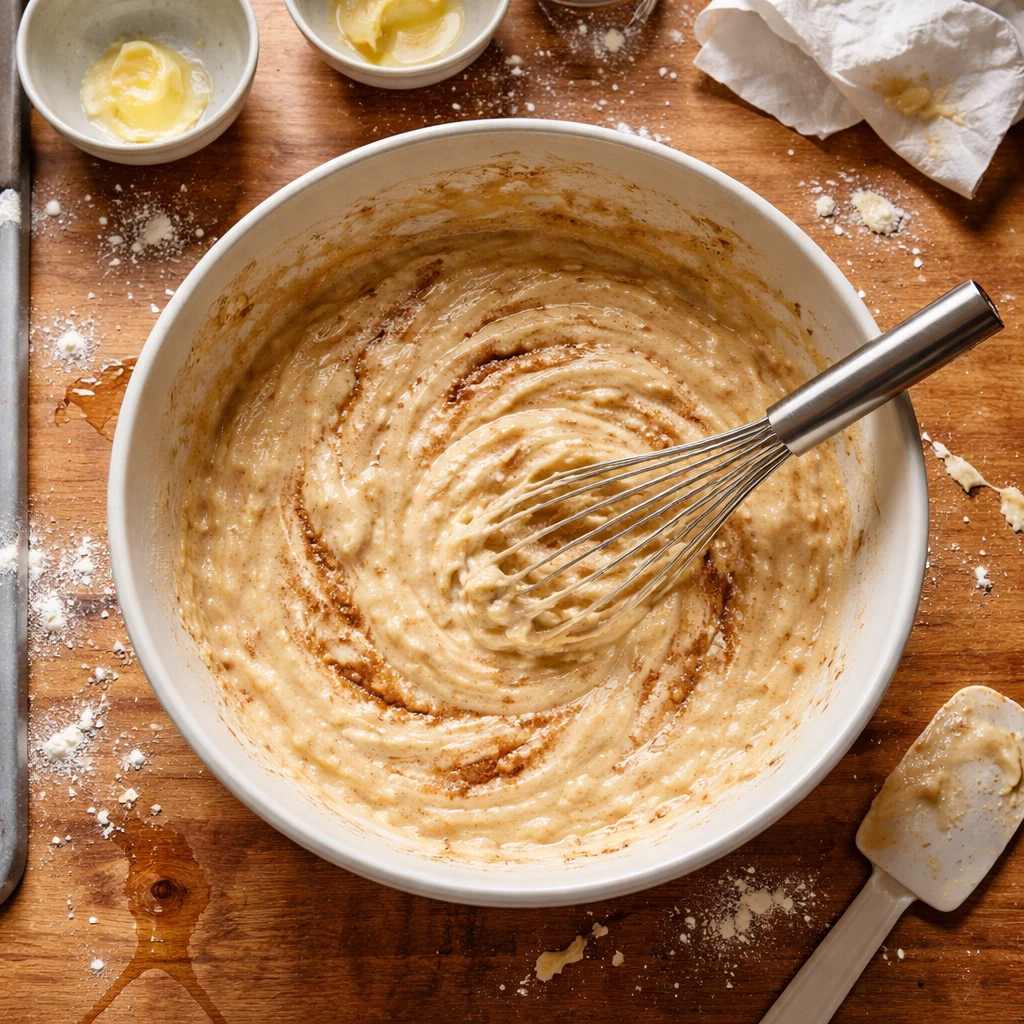 cinnamon roll pancakes with creamy frosting on a plate perfect brunch dish
