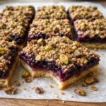 blackberry pistachio dream bars nutty fruity crumb dessert homemade bliss