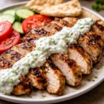 greek chicken with tzatziki grilled chicken with refreshing greek yogurt sauce traditional mediterranean recipe