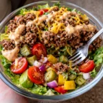 burger bowls low carb burger alternative with fresh toppings in a bowl