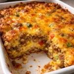 sausage and egg casserole breakfast dish with eggs sausage baked casserole hearty morning meal