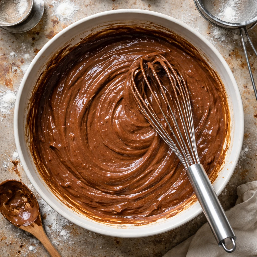 chocolate espresso banana bread freshly baked loaf with coffee and banana flavors on a wooden table