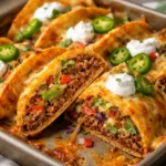 oven baked cheesy tacos crispy loaded delicious homemade recipe