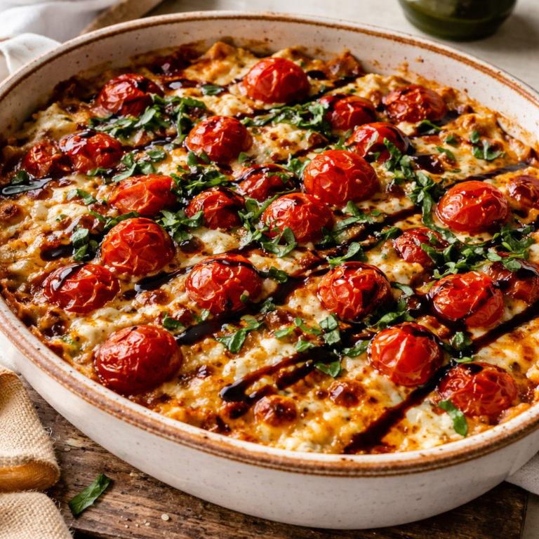 three cheese tomato bruschetta dip creamy cheesy appetizer with melted cheese and fresh tomatoes