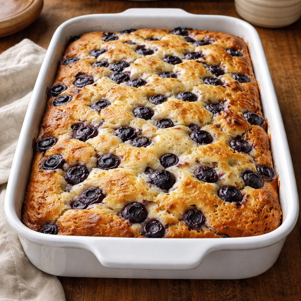 Blueberry Buttermilk Pancake Casserole