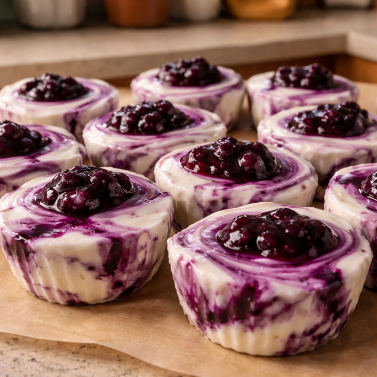 blueberry swirl yogurt bites healthy homemade snack with fresh blueberries and creamy yogurt swirl