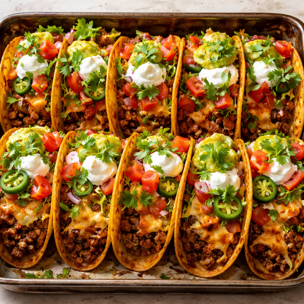 Oven-Baked Cheesy Tacos (Crispy & Loaded) You’ll Love!