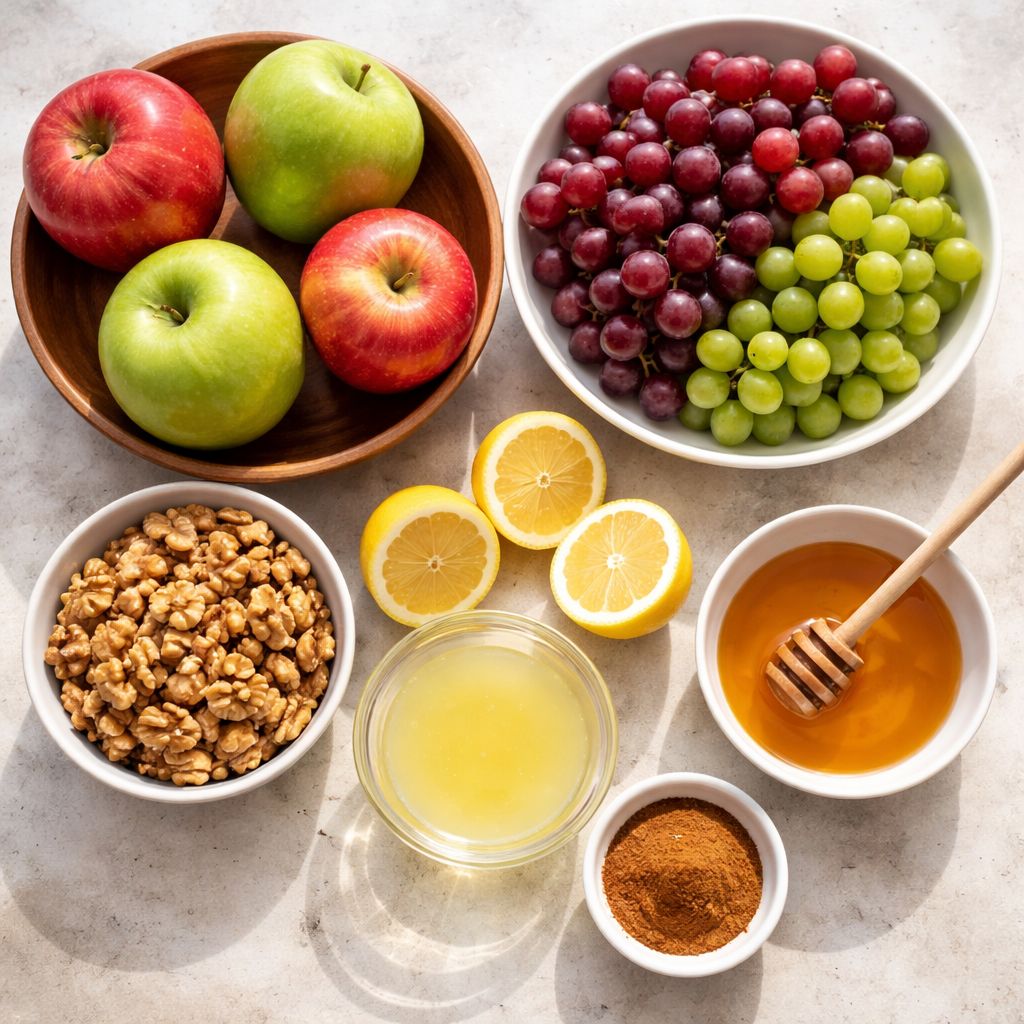 Cinnamon Apple Grape Salad ingredients photo