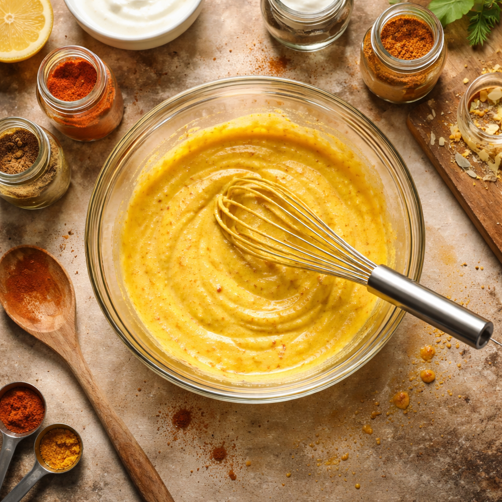 Chicken Shawarma with Garlic Sauce preparation photo