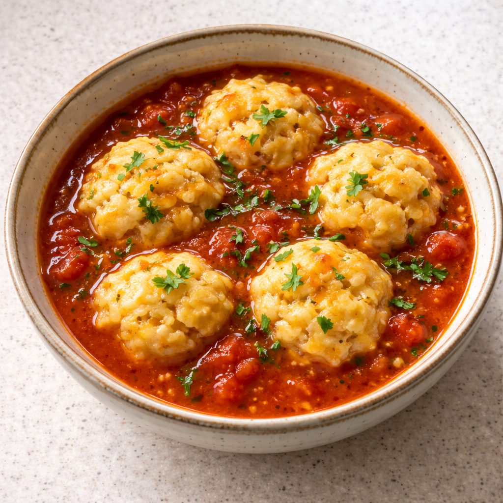 Tomato Dumpling Soup featured photo