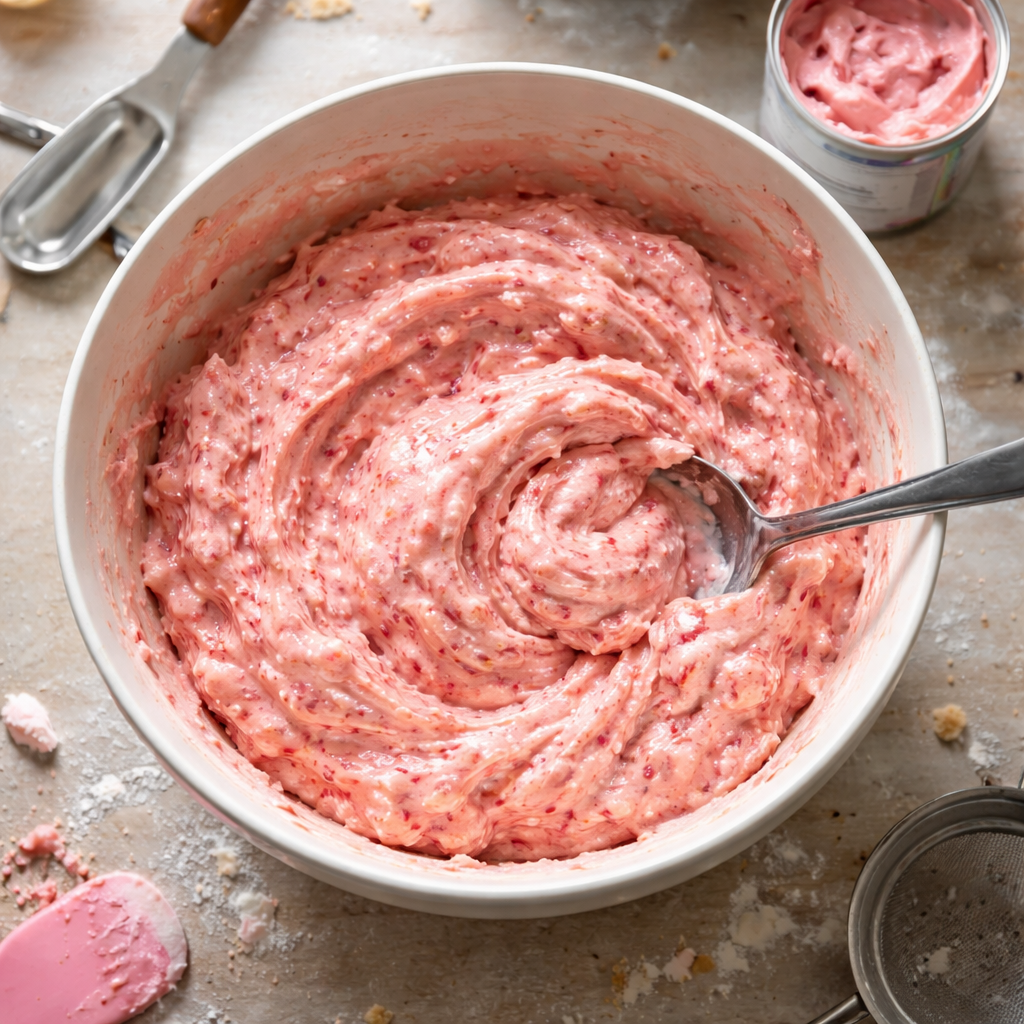 Strawberry Shortcake Truffles preparation photo