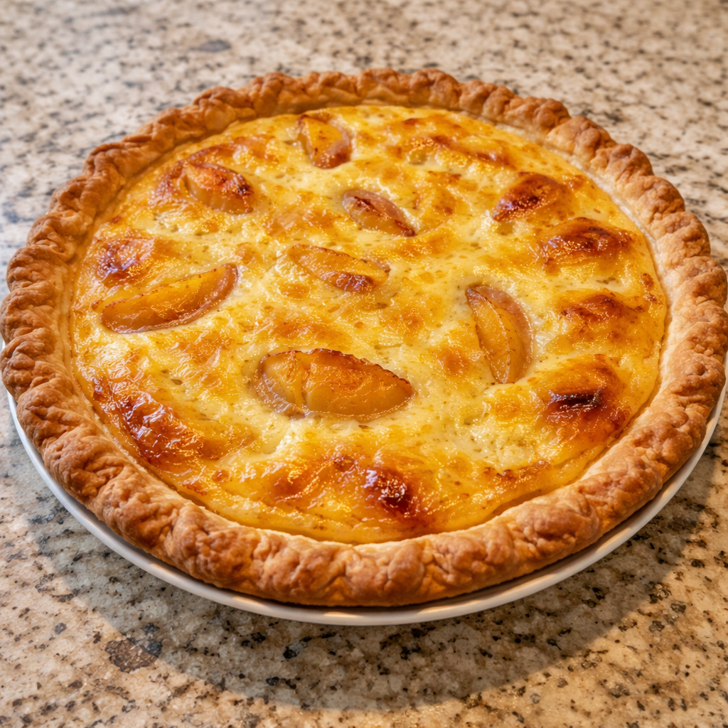 Peach Custard Pie featured photo