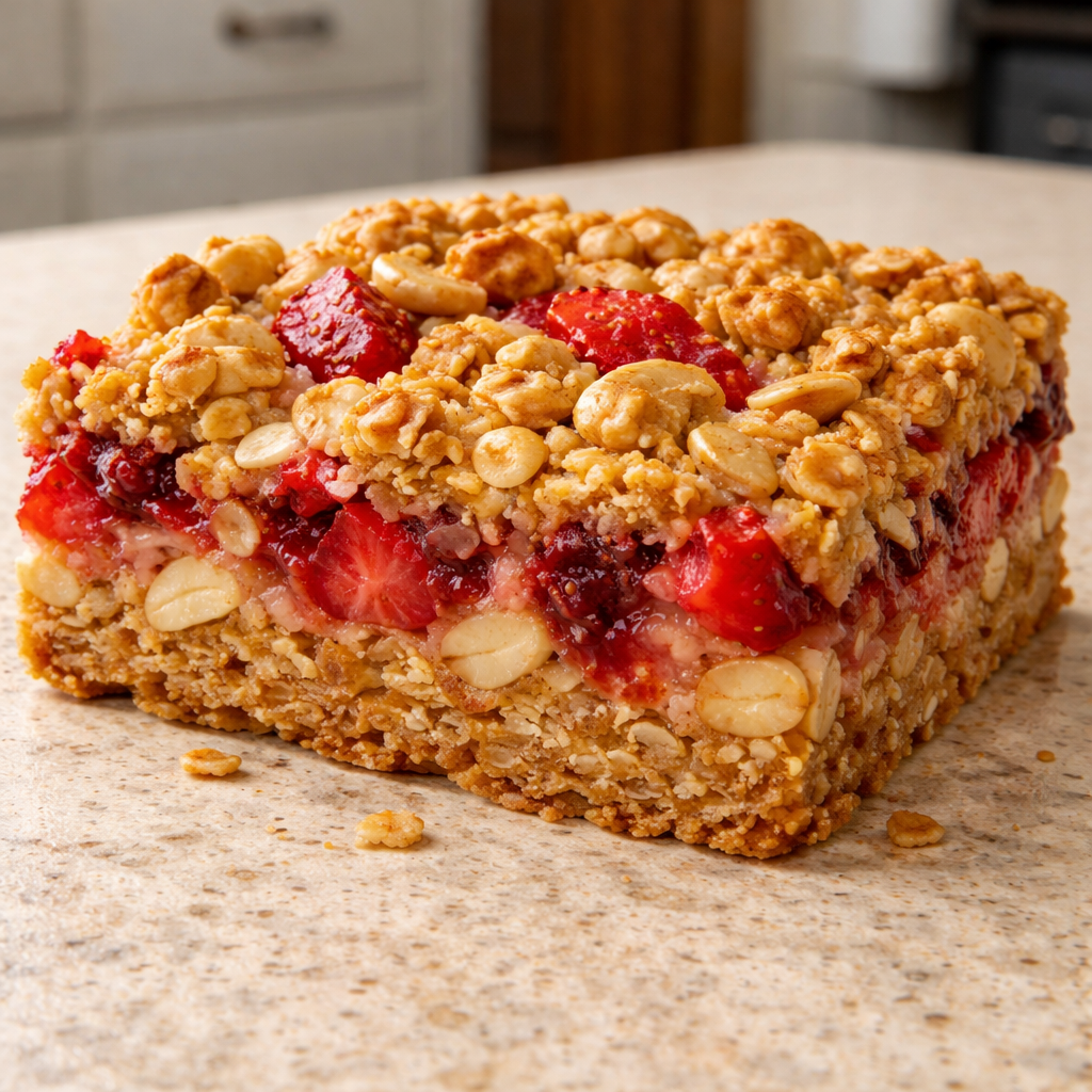 Strawberry Cashew Oat Bars featured photo