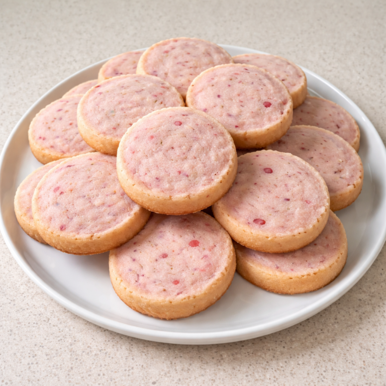 Strawberry Shortbread Cookies Easy to bake with bright berry flavor featured photo