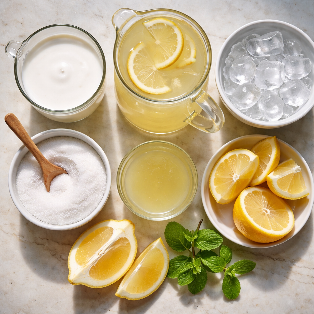 How to Make Frozen Coconut Lemonade Perfect for Hot Summer Days ingredients photo