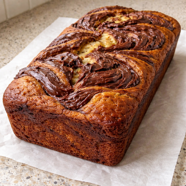 Nutella Swirl Banana Bread Easy Recipe for Moist Rich Loaf featured photo