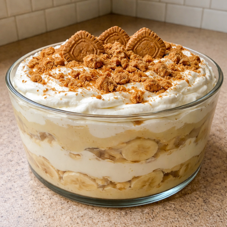 Creamy Biscoff Banana Pudding Recipe Easy No Bake Dessert featured photo