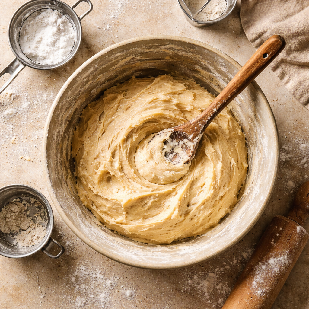Beignet Squares preparation photo