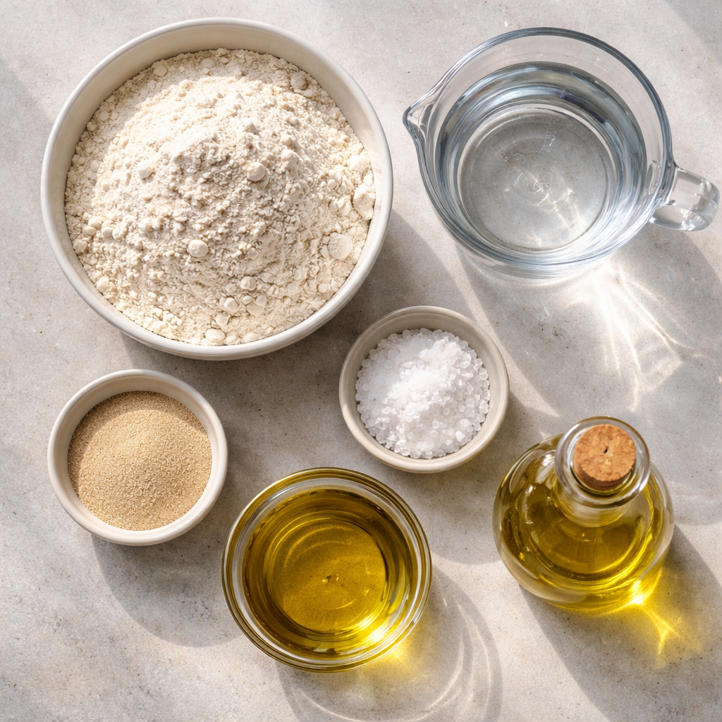 Ciabatta Bread ingredients photo