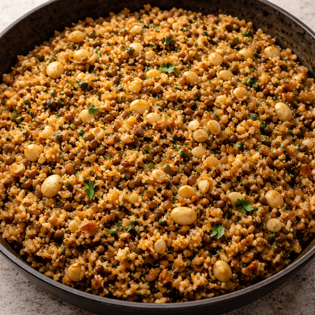 Easy One Pan Garlicky Lentil Rice That Warms Your Soul Comfort featured photo