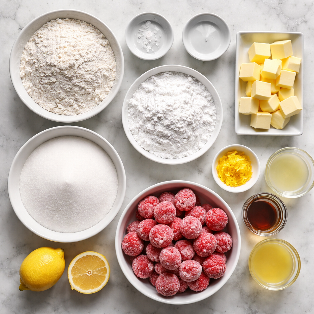 Delicious Strawberry Lemonade Cookies perfect for summer parties ingredients photo