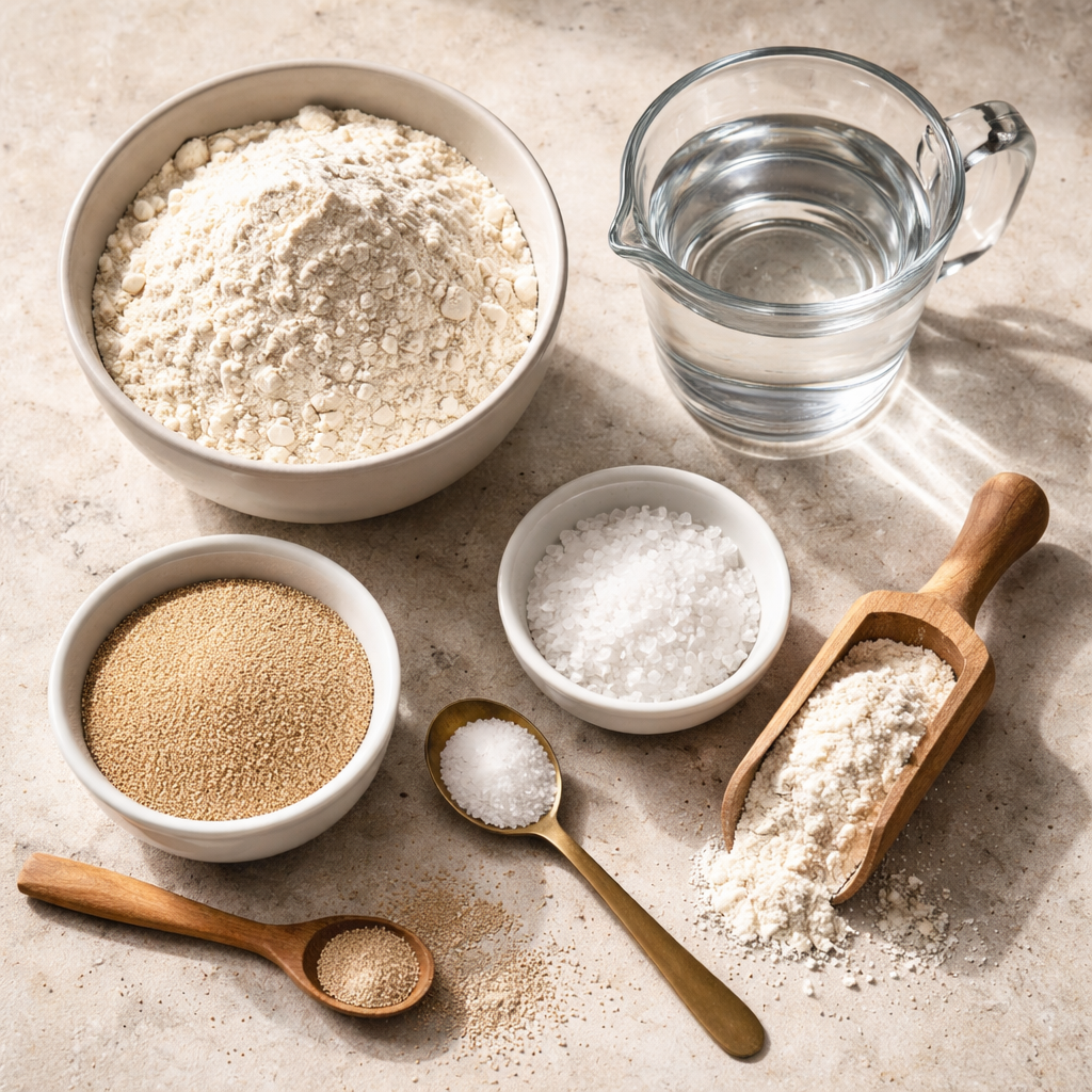 Ciabatta Bread ingredients photo
