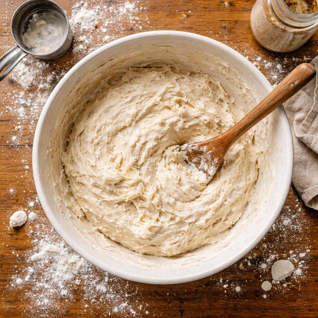 Ciabatta Bread preparation photo
