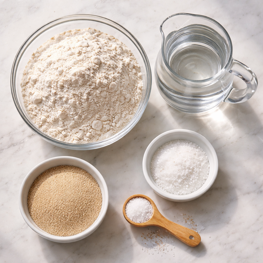How to Bake a Crispy Classic French Baguette at Home ingredients photo