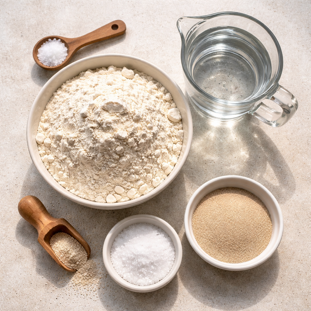How to make No Knead Italian Artisan Bread at home with crusty crumb ingredients photo