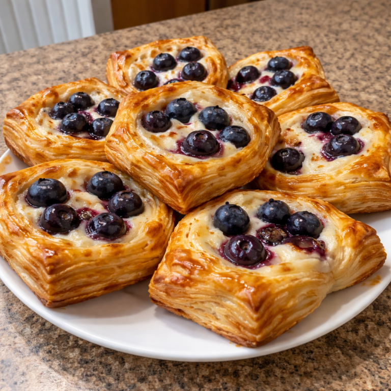 Flaky Cream Cheese Blueberry Danishes The Ultimate Breakfast Treat featured photo