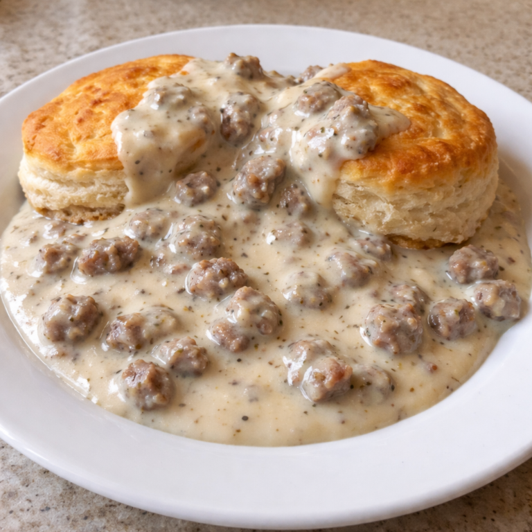 Biscuits and Gravy Easy Southern Breakfast Recipe for Weekends featured photo