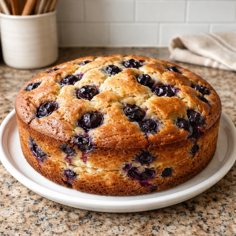 Blueberry Muffin Cake with Cream Cheese Filling Simple Weeknight Treat featured photo
