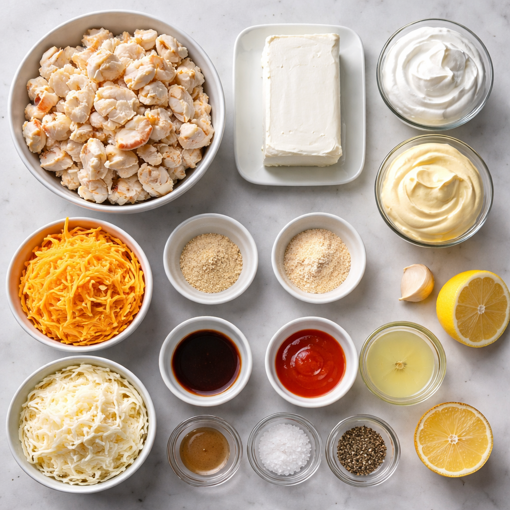 Joes Crab Shack Crab Dip Recipe Easy Creamy Copycat For Parties ingredients photo