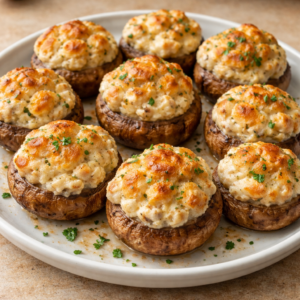 Irresistible Crab Stuffed Mushrooms with Creamy Garlic Filling featured photo