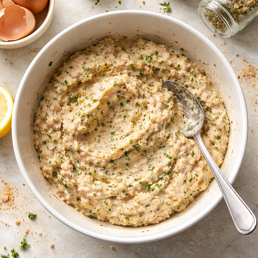 Easy Greek Chicken Meatballs with Lemon Orzo One Pan Dinner preparation photo