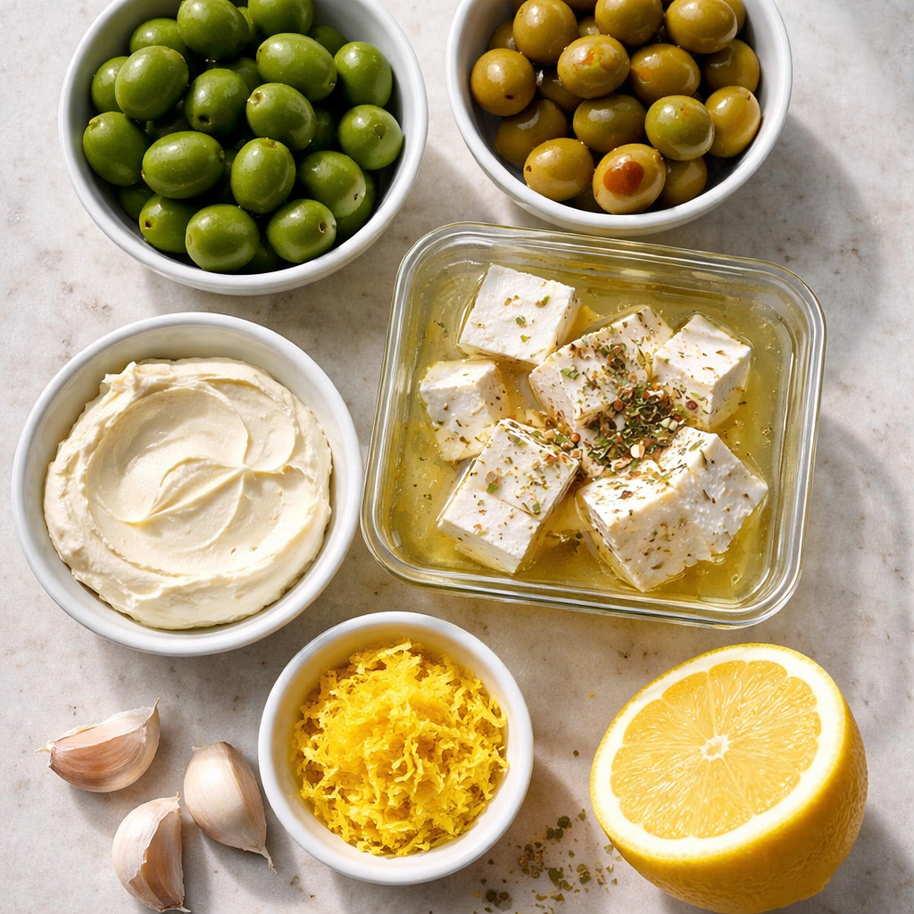 Olive Lovers’ Dream Dip Creamy Zesty and Simply Irresistible ingredients photo