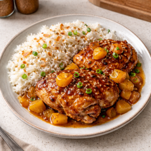 Hawaiian Chicken Coconut Rice Tropical Dinner Delight Quick Recipe featured photo