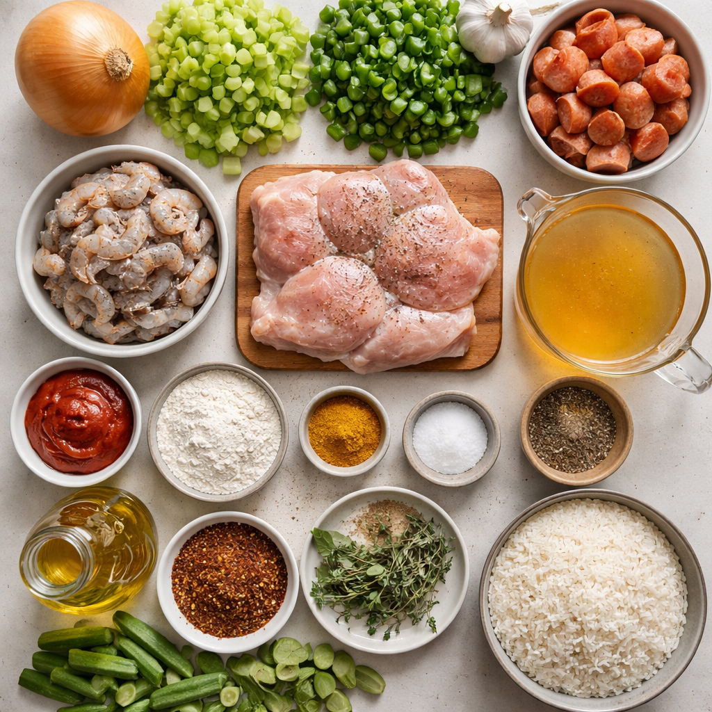 Ultimate Louisiana Seafood Gumbo Recipe for Comforting Flavor ingredients photo
