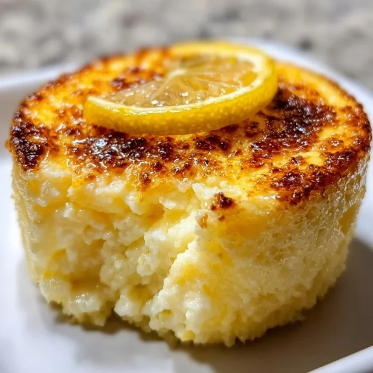 Delicious lemon cottage cheese mug cake in a mug with zest on top
