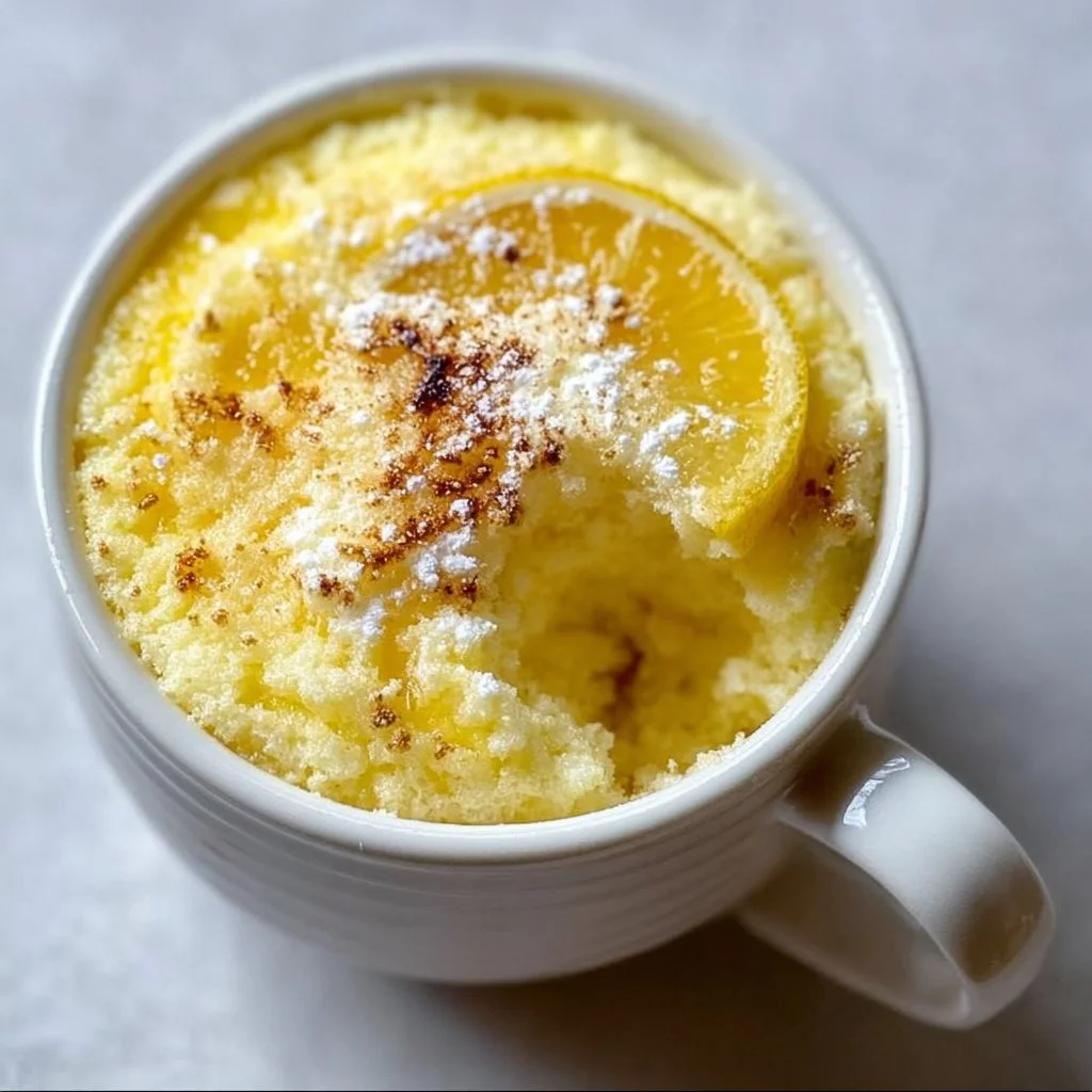 5-Minute Lemon Cottage Cheese Mug Cake – Zesty Bliss!