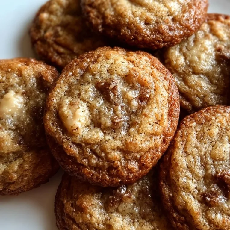Freshly baked chewy banana bread cookies on a rustic wooden table.
