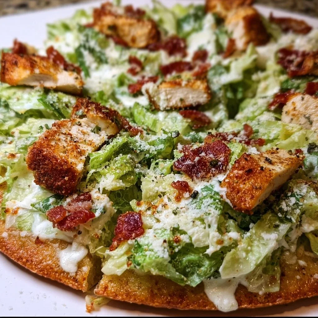 Chicken Caesar Salad Pizza