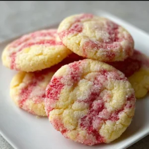 Delicious strawberry lemonade cookies ideal for summer parties
