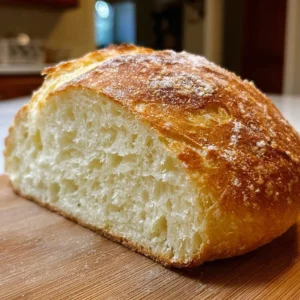 Homemade crusty Italian bread loaf fresh from the oven