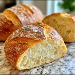 Homemade Italian bread recipe showcasing crispy crust and soft interior