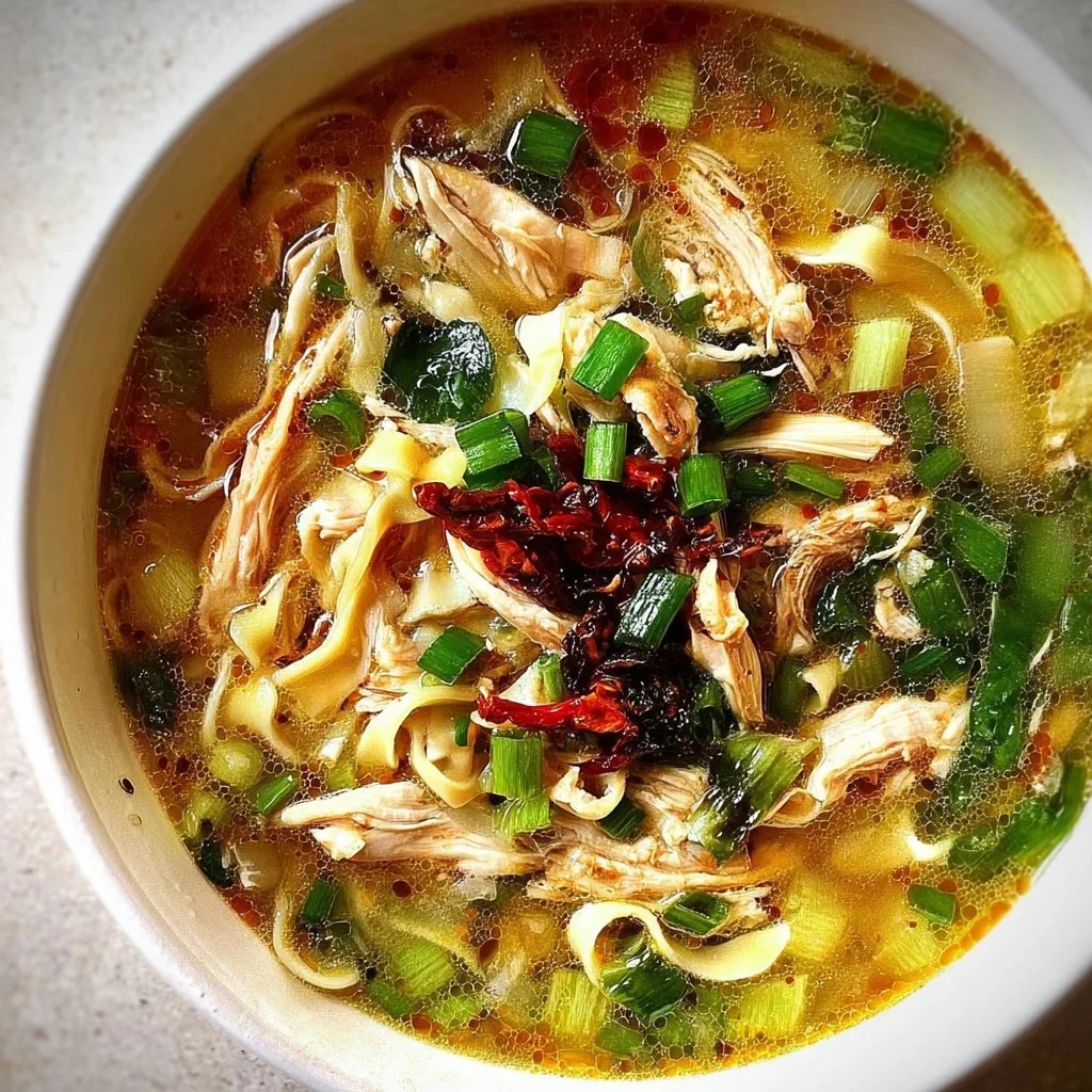 Ginger Garlic Chicken Noodle Soup