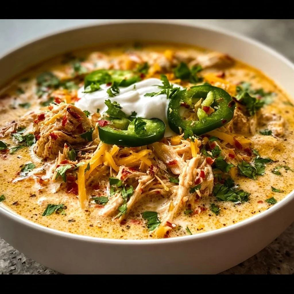 Keto Cream Cheese Chicken Chili