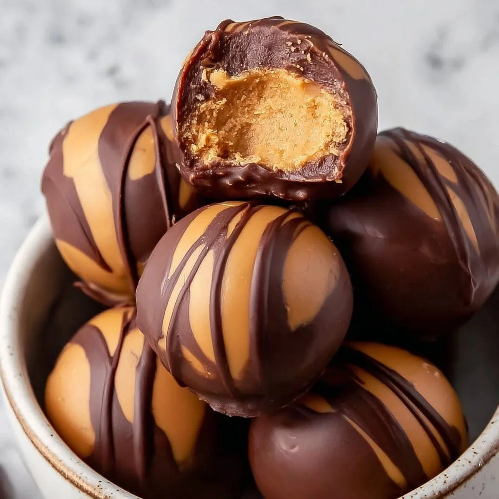 Keto Peanut Butter Chocolate Fat Bombs - a low-carb and rich treat